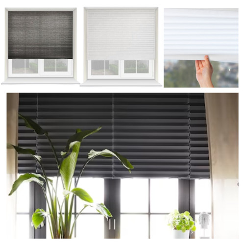 Self adhesive pleated blinds - self,