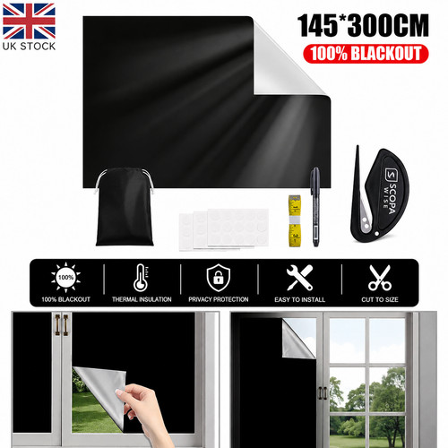 100 blackout blind stick on - blind,