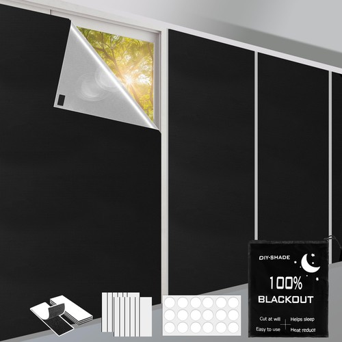 Blackout blinds stick - blackout, on